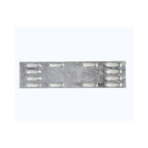 Mending Plate, 4 in L, 1 in W, 20 Gauge, Steel, Galvanized