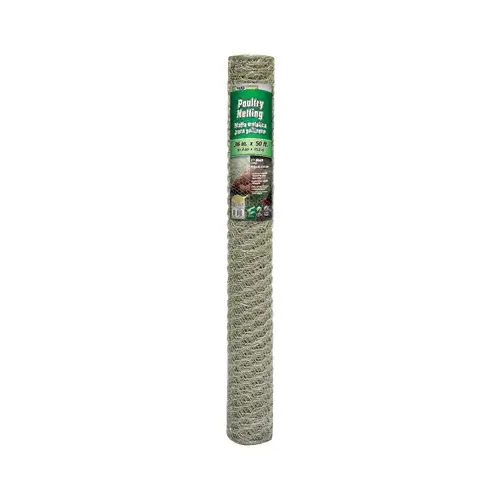 Galvanized Poultry Netting, 1-In. Mesh, 36-In. x 50-Ft.