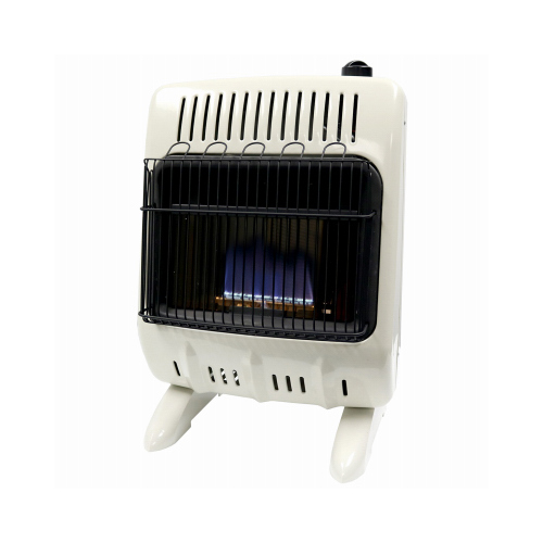 Mr. Heater F299310 Vent-Free Blue Flame Dual Fuel Heater, 20 lb Fuel Tank, Liquid Propane, Natural Gas, White
