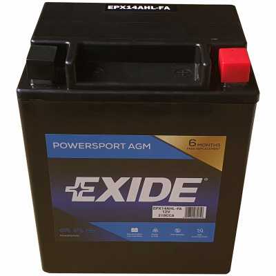 BATTERY SYSTEMS EPX14AHL-FA 12-Volt Powersport Battery, 12 AH Capacity