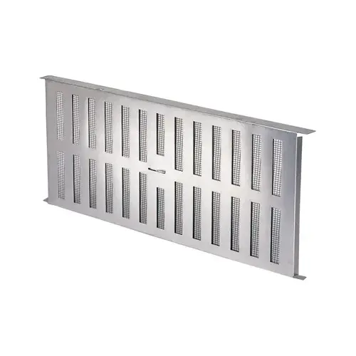 Aluminum Foundation Vent With Slider, 16-15/16 x 8-In. Gray