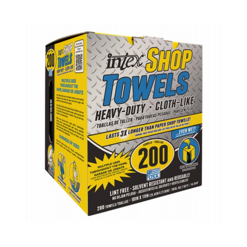 INTEX SUPPLY CO NW-00254-200 Cloth-like Shop Rags, Blue, 10x11-In., 200-Ct.