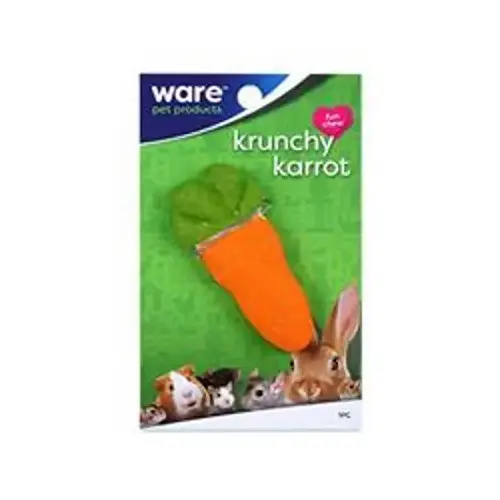 WARE MANUFACTURING INC 13030 Krunchy Karrot, Chew Treat, Small Animals, 1-pc.