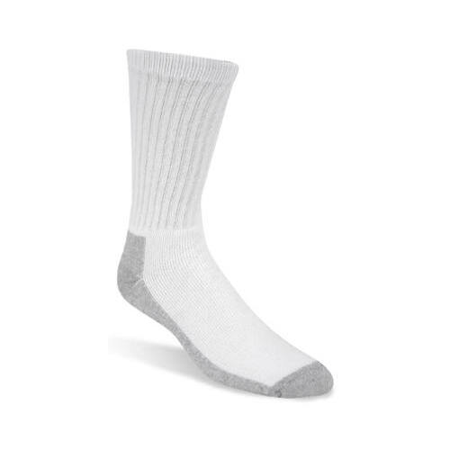 WIGWAM MILLS INC S1221-44H-L Work Socks, White & Gray, Men's Large  pack of 3