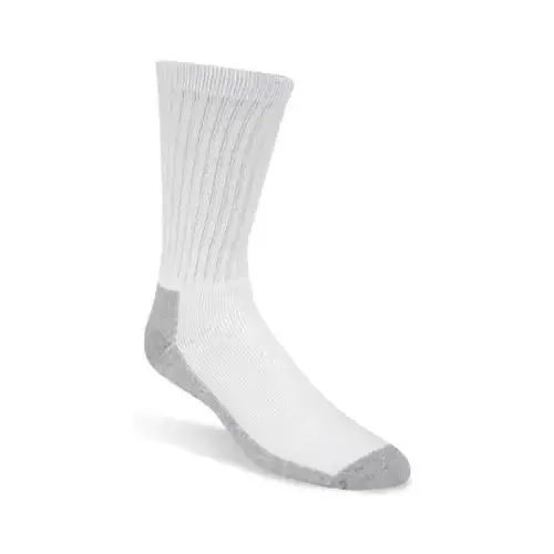 Work Socks, White & Gray, Men's Large - pack of 3