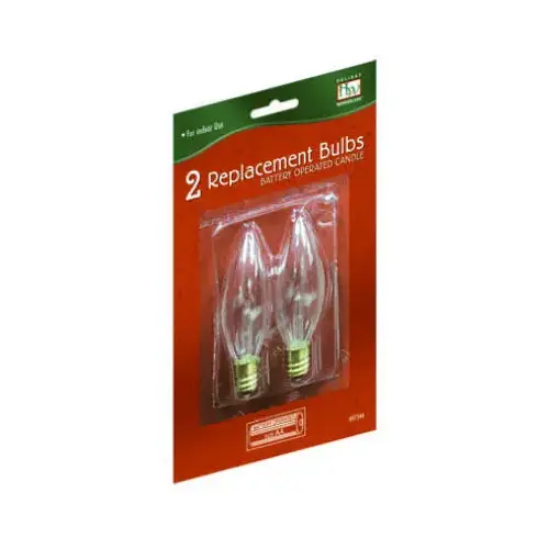 INLITEN LLC-IMPORT T-16-88 Replacement Bulbs, For Battery-Operated Christmas Candle Pair