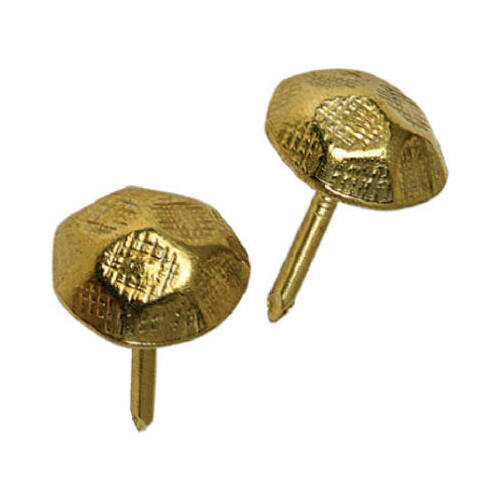 Furniture Nail, Brass, Hammered Head - pack of 25