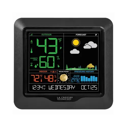 Wireless Color Weather Station with Backlight & Forecast