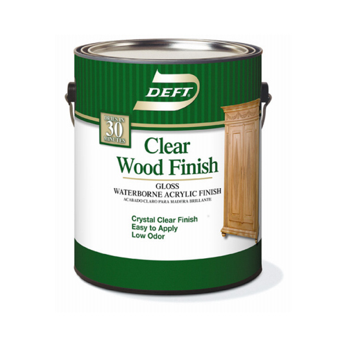 DEFT/PPG ARCHITECTURAL FIN DFT107/01 Waterborne Water-Based Wood Finish, Clear Gloss, Gallon