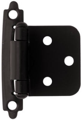 Liberty Hardware 86023 Flat Black Overlay Hinge