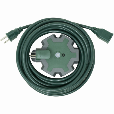 Southwire 41246 Yard Master Outdoor Power Set, 25-Ft. Green Extension Cord + 5-Outlet Adapter