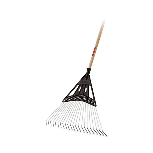 Leaf Rake, 22 Steel Tines, Wood Handle - pack of 18