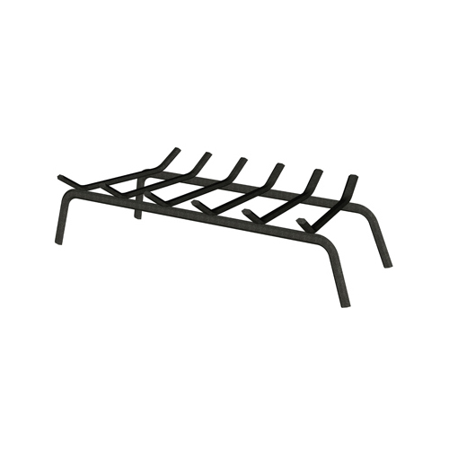 PANACEA 15453TV Wrought Iron Fireplace Grate, Black, 30-In.