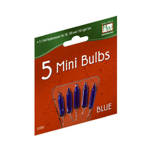 Christmas Lights Replacement Bulb, For 50, 100 & 150-Light Sets, Blue, 2.5-Volt