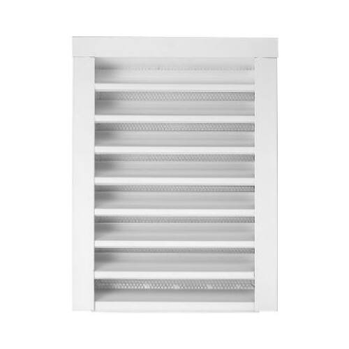 Construction Metals GLFF1424WH-1/8 14 x 24-In. Galvanized Steel Gable Louver Vent, Front Flange, White