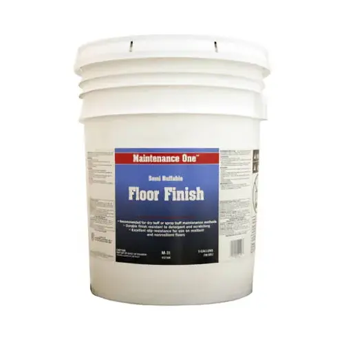 Floor Finish, Semi-Buffable, 5-Gallons