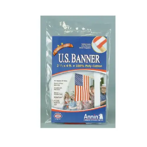 2-1/2 x 4-Ft. Polycotton U.S. Banner