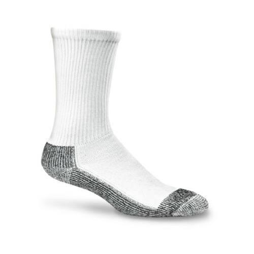 WIGWAM MILLS INC F1140-731-MD Work Socks, Double Cushioned, White & Black, Men's Medium