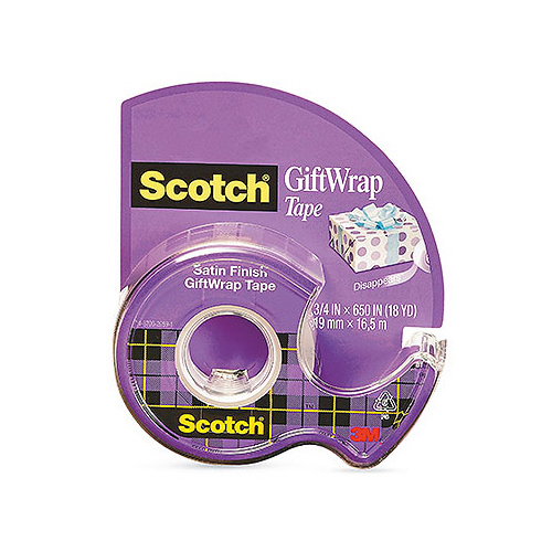 TAPE TRANSPARENT SAT 3/4X650IN - pack of 12