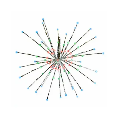 Wire LED Sphere, 20 Branches, 8 Functions, Radiant Blast Multi, 24-In.