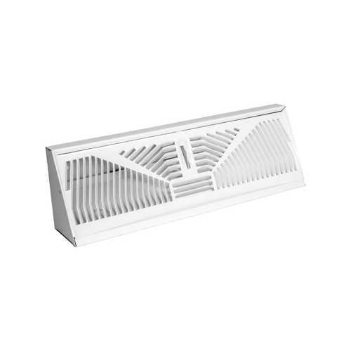 American Metal Products 3018W18 Baseboard Diffuser, Sunburst Pattern, Steel, White, 18-In.