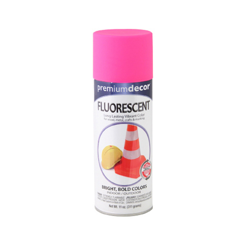 Premium Decor Fluorescent Spray Paint, Electric Pink, 11-oz.
