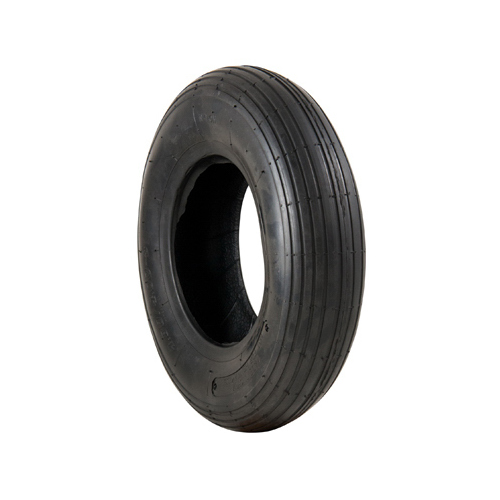 Wheelbarrow Tire, Ribbed Tread, Pneumatic, 4.80-8