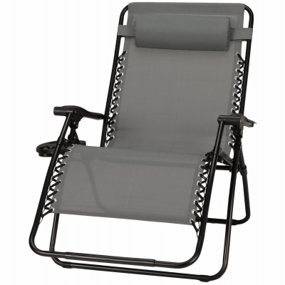 WOODARD, LLC RXTV-1921-XL-G Sunny Isles Zero Gravity Chair, Coated Steel Frame, Graphite, XL