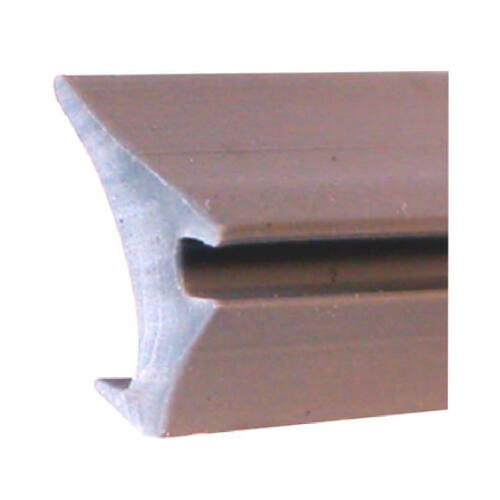 Glass Glazing Spline, 0.16 in W, 25/64 in Thick, 200 ft L, Vinyl, Gray