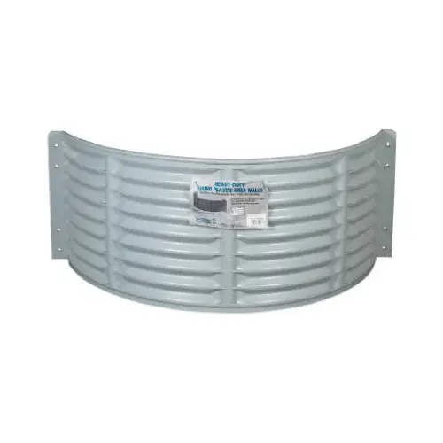 Amerimax 75208 Round Window Well Area Wall, Plastic, 37 x 16 x 18 In.