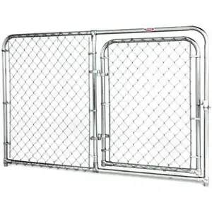 STEPHENS PIPE STEEL LLC DKS20604 Dog Kennel Gate Panel, Silver