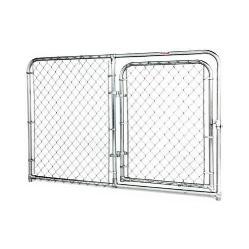 STEPHENS PIPE & STEEL LLC DKS20604 6 x 4-Ft. Dog Kennel Gate Panel, Silver Series