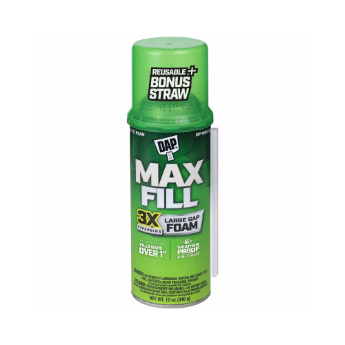 DAP GLOBAL INC. (TOUCH N FOAM) 7565000033 Max Fill Triple Expansion Foam Sealant, 12oz.