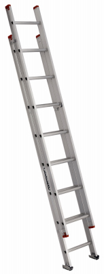 Louisville L-2321-16 Extension Ladder, 193 in H Reach, 200 lb, Aluminum