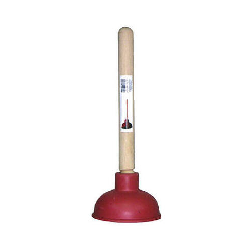Force Cup Toilet Plunger, 4 x 9-In.