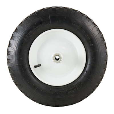 MARATHON 20245 Wheelbarrow Tire + Wheel Assembly, Flat Free, Knobby Tread, 4.80-8