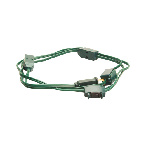 Master Electrician 09492ME 9-Outlet Christmas Tree Cube Tap Extension Cord, 18/2, Green, 9-Ft.
