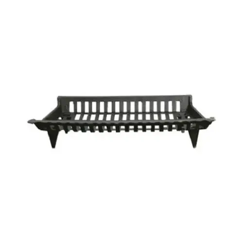 PANACEA 15430 Cast Iron Fireplace Grate, Black, 30-In.