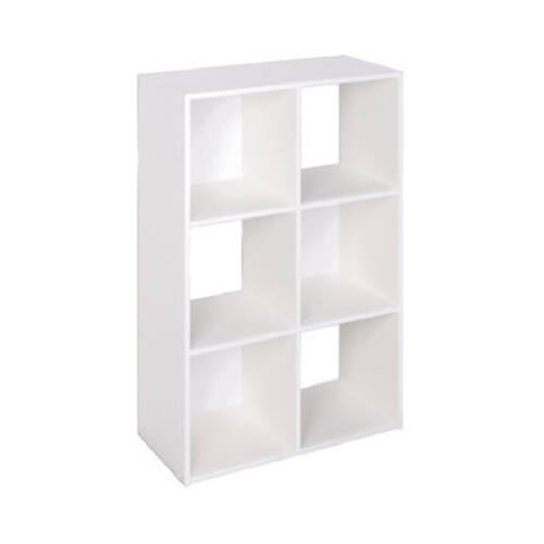 6-Cube Cubeicals Stackable Storage Organizer, White, 35-7/8 x 24-1/4 x 11-5/8-In.