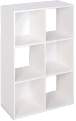 ClosetMaid 899600 6-Cube Cubeicals Stackable Storage Organizer, White, 35-7/8 x 24-1/4 x 11-5/8-In.