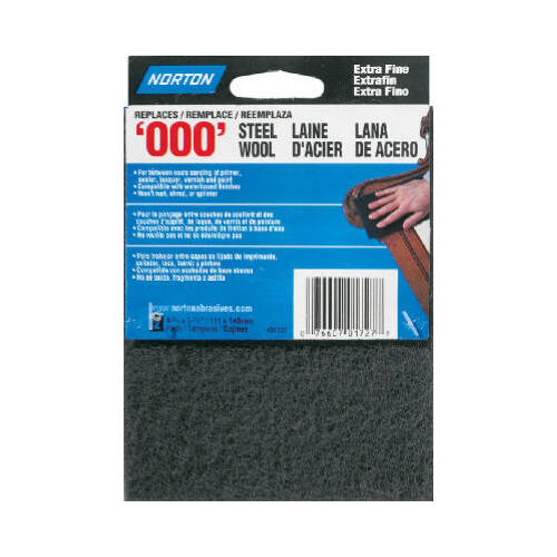 Norton Abrasives 07660701727 Synthetic Steel Wool Pads, 000 Extra-Fine