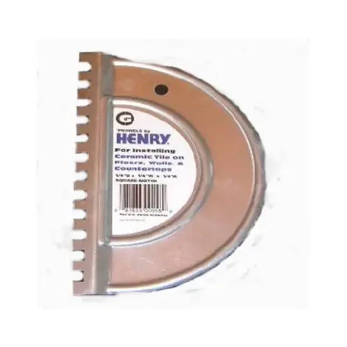 Square Notch G Trowel, 1/4 x 1/4 x 1/4-In.