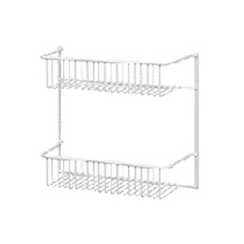 Wall Rack, Steel, White - pack of 6