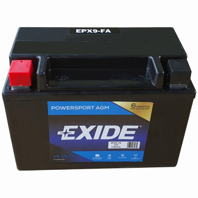 BATTERY SYSTEMS EPX9-FA 12-Volt Powersport Motorcycle Battery, 8 AH Capacity