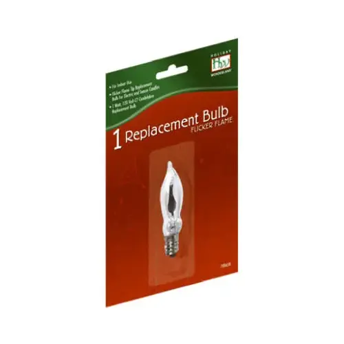 Christmas Candle Replacement Bulb, C7, Flicker Flame