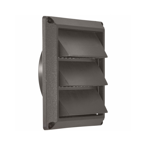 LAMBRO INDUSTRIES 604B Dryer Air Intake Vent, Louver, Brown Plastic, 4In.