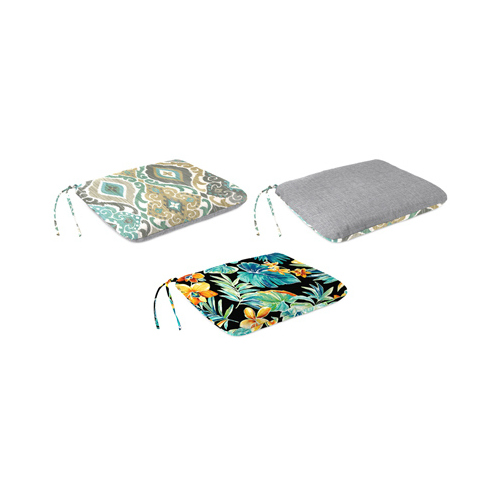 Universal Patio Seat Cushion, Reversible, Polyester, 18 x 15 x 3.5-In.