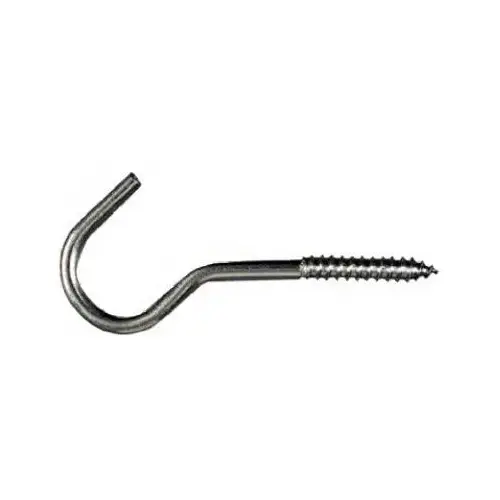 Screw Hook Silver Stainless Steel 4-1/4" L 50 lb Silver