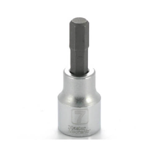 Hex Bit Socket, 3/8-In. Drive, 7mm,