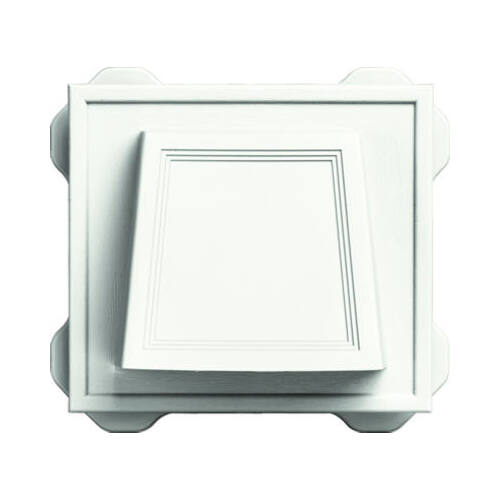 Hooded Exhaust Vent, White, 4-In.